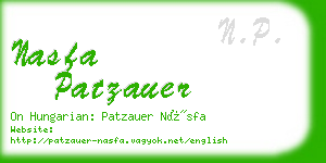 nasfa patzauer business card